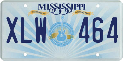 MS license plate XLW464