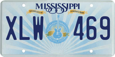 MS license plate XLW469