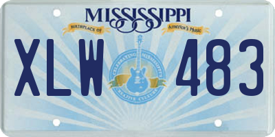 MS license plate XLW483