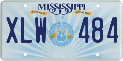 MS license plate XLW484
