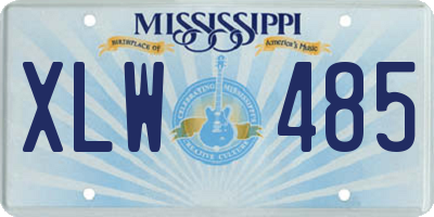 MS license plate XLW485