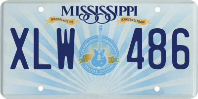 MS license plate XLW486