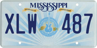 MS license plate XLW487
