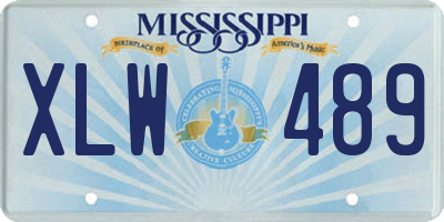 MS license plate XLW489