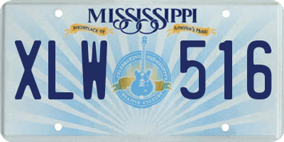 MS license plate XLW516