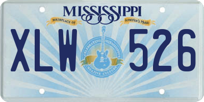 MS license plate XLW526