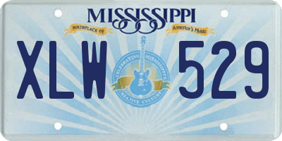 MS license plate XLW529