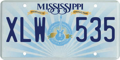 MS license plate XLW535