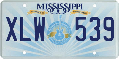 MS license plate XLW539