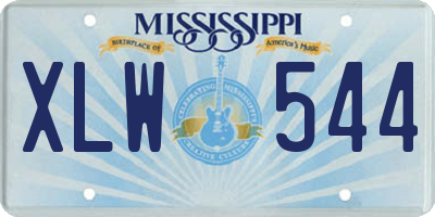 MS license plate XLW544