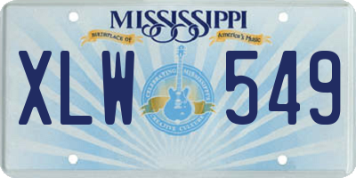 MS license plate XLW549