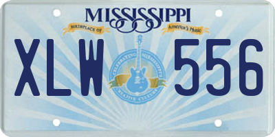 MS license plate XLW556