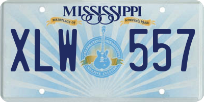 MS license plate XLW557