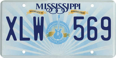 MS license plate XLW569