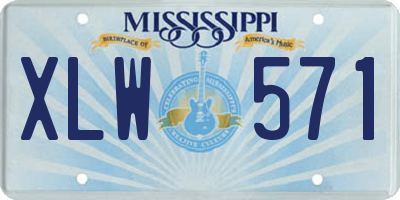MS license plate XLW571