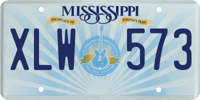MS license plate XLW573