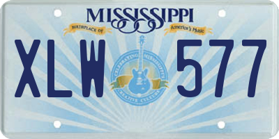 MS license plate XLW577
