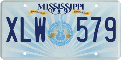 MS license plate XLW579