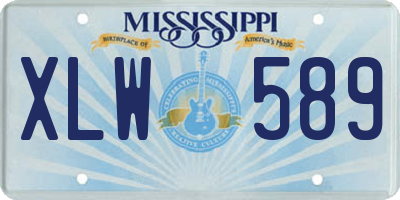 MS license plate XLW589