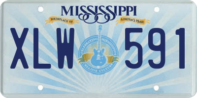 MS license plate XLW591