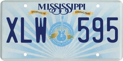 MS license plate XLW595