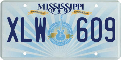 MS license plate XLW609