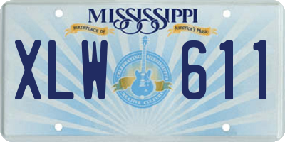MS license plate XLW611