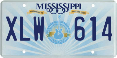 MS license plate XLW614