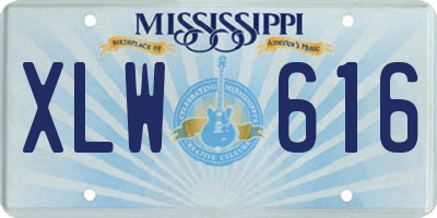 MS license plate XLW616