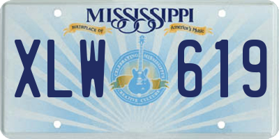 MS license plate XLW619