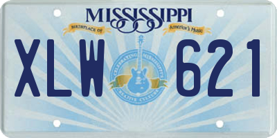 MS license plate XLW621