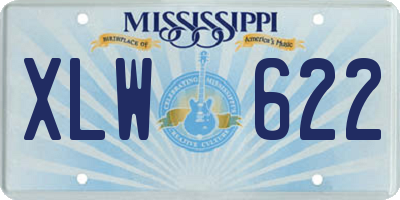 MS license plate XLW622