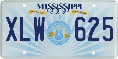 MS license plate XLW625