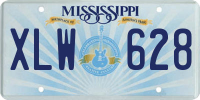MS license plate XLW628