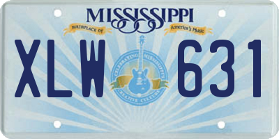 MS license plate XLW631
