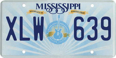MS license plate XLW639
