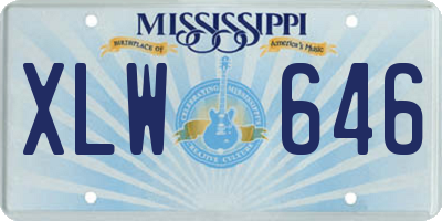 MS license plate XLW646