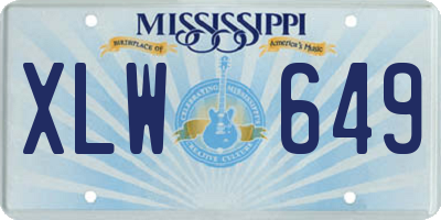 MS license plate XLW649