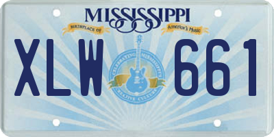 MS license plate XLW661