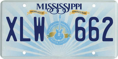 MS license plate XLW662