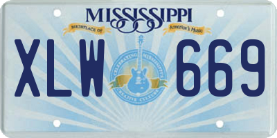MS license plate XLW669
