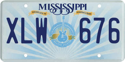 MS license plate XLW676