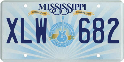 MS license plate XLW682