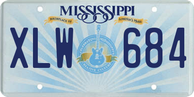 MS license plate XLW684