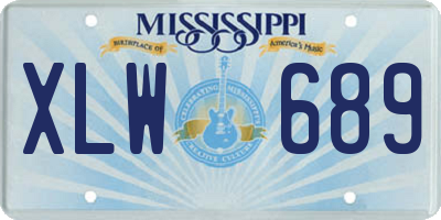 MS license plate XLW689