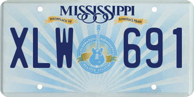 MS license plate XLW691