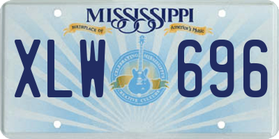 MS license plate XLW696