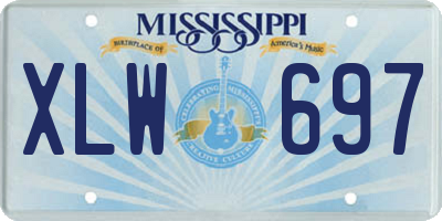 MS license plate XLW697