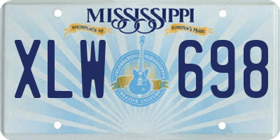MS license plate XLW698