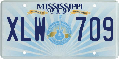 MS license plate XLW709